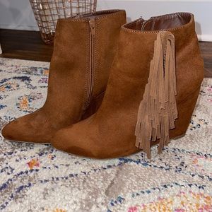 Fringe booties